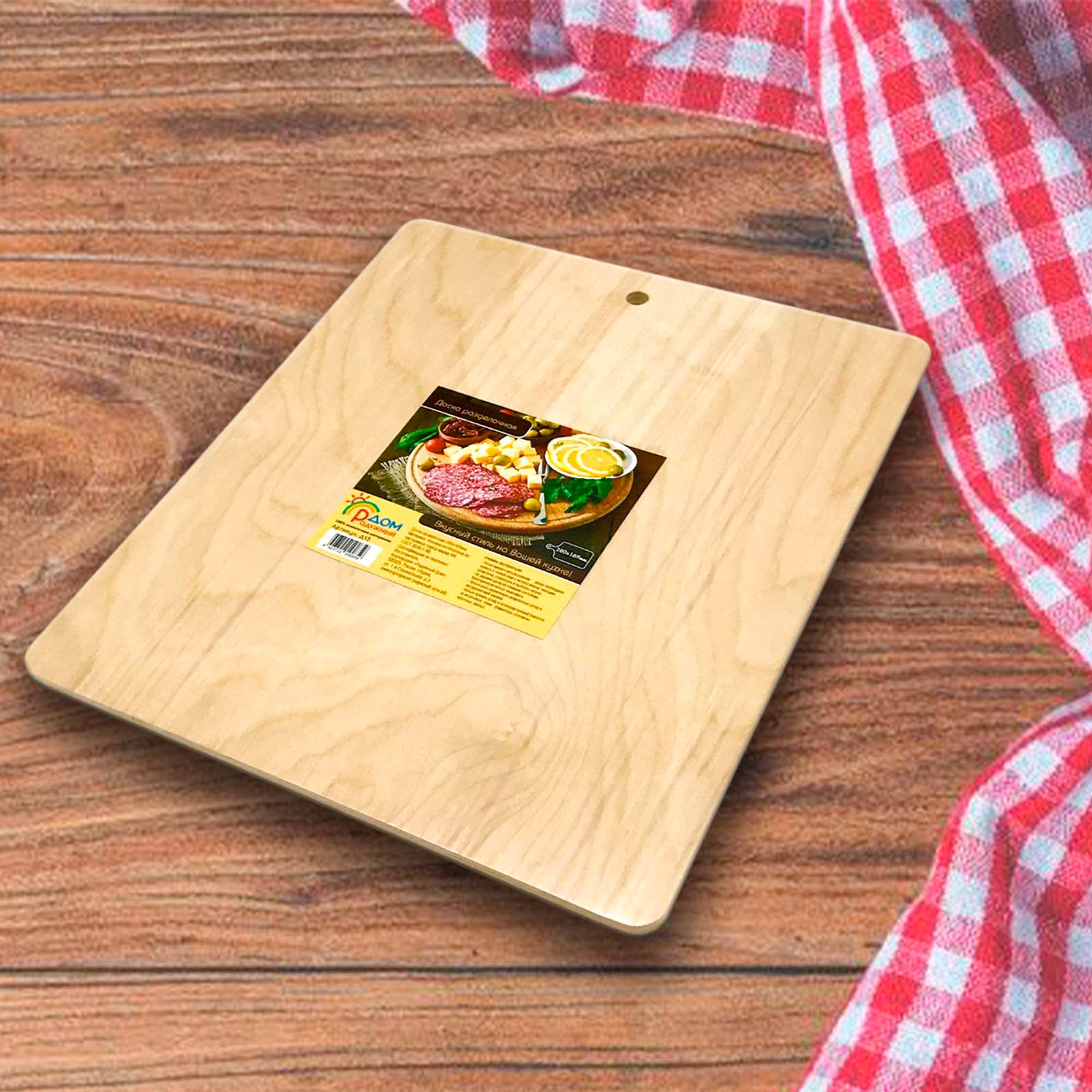 Доска разделочная 30х18,5х0,8cм ДомВуд Экошпон Ф01/Д01