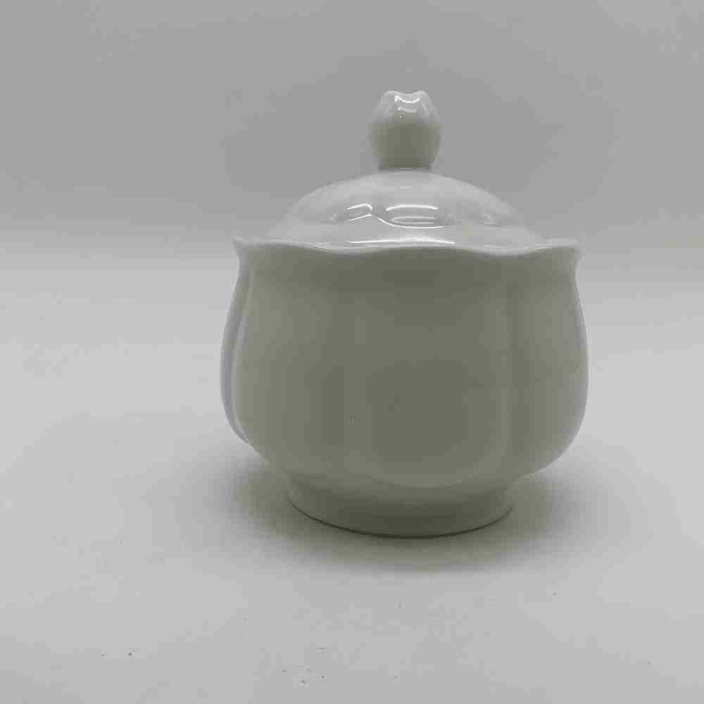 Сахарница 300мл с крышкой, белая РД75036