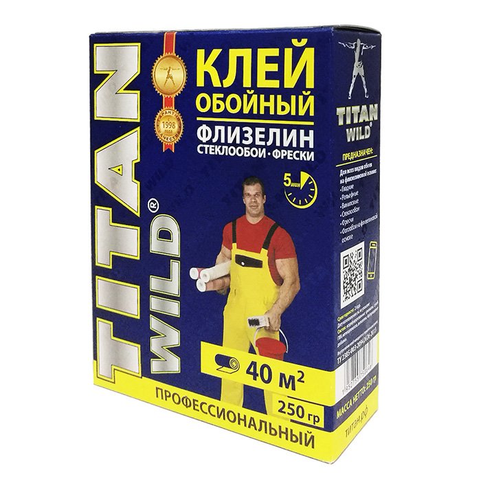 Клей для обоев флизелиновых 200гр Титан Wild