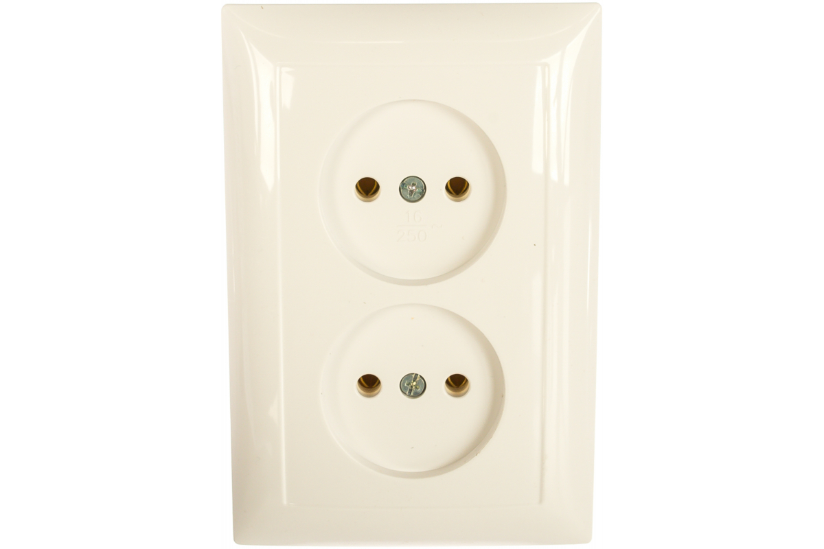 Розетка СЕЛЕНА СУ 2 мест. сл. кость, АБС-пластик РС16-371 "с/к"