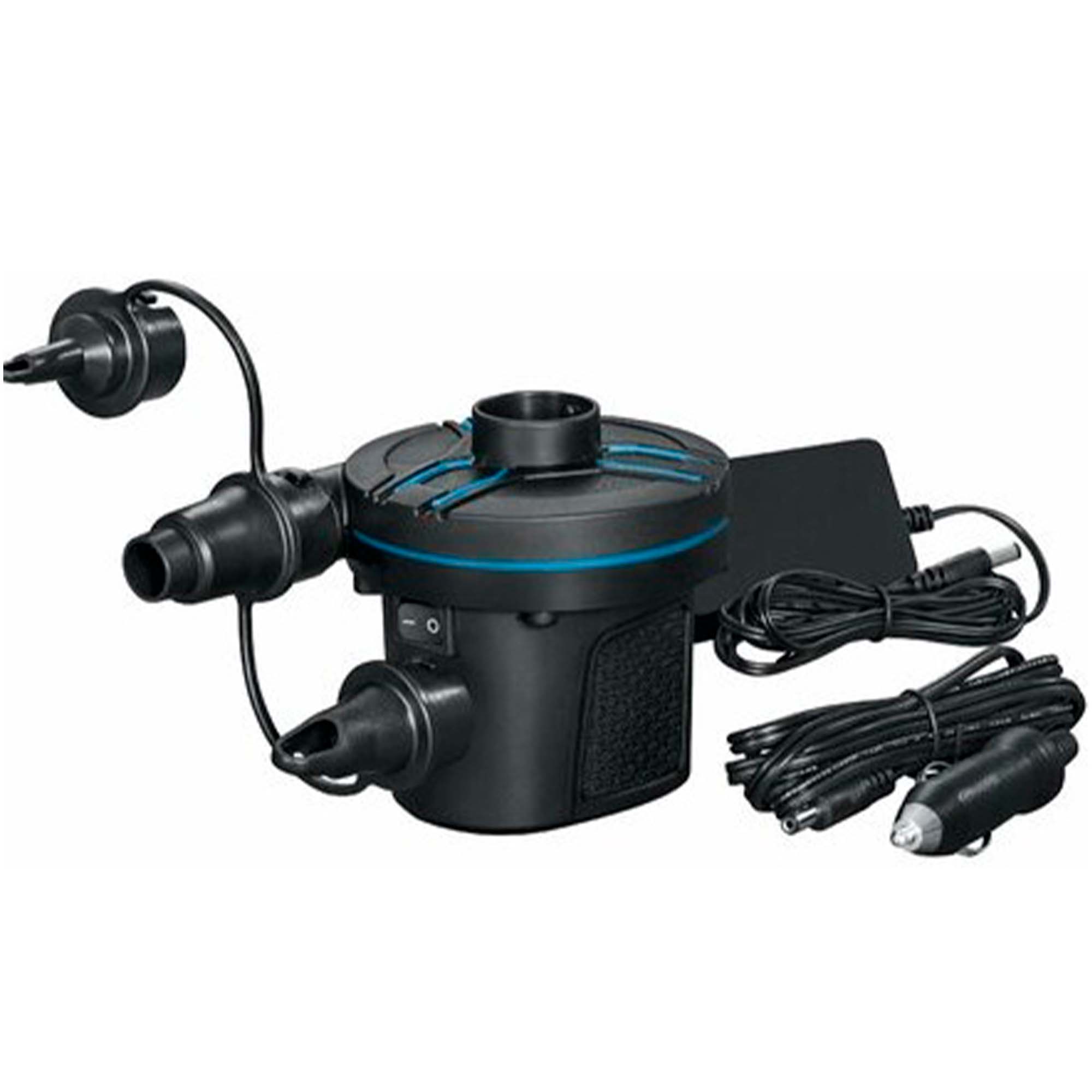 Насос электрический 12В/220В , 490 л/мин, 3 насадки, уп.12