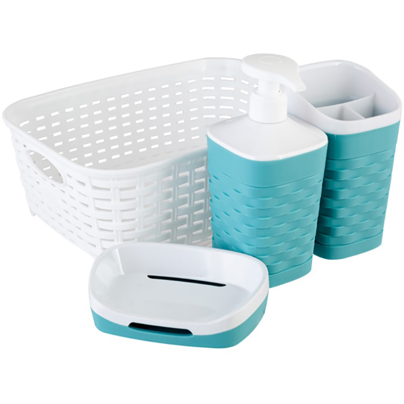 Набор для ванной 5 предметов REEF бирюзовый