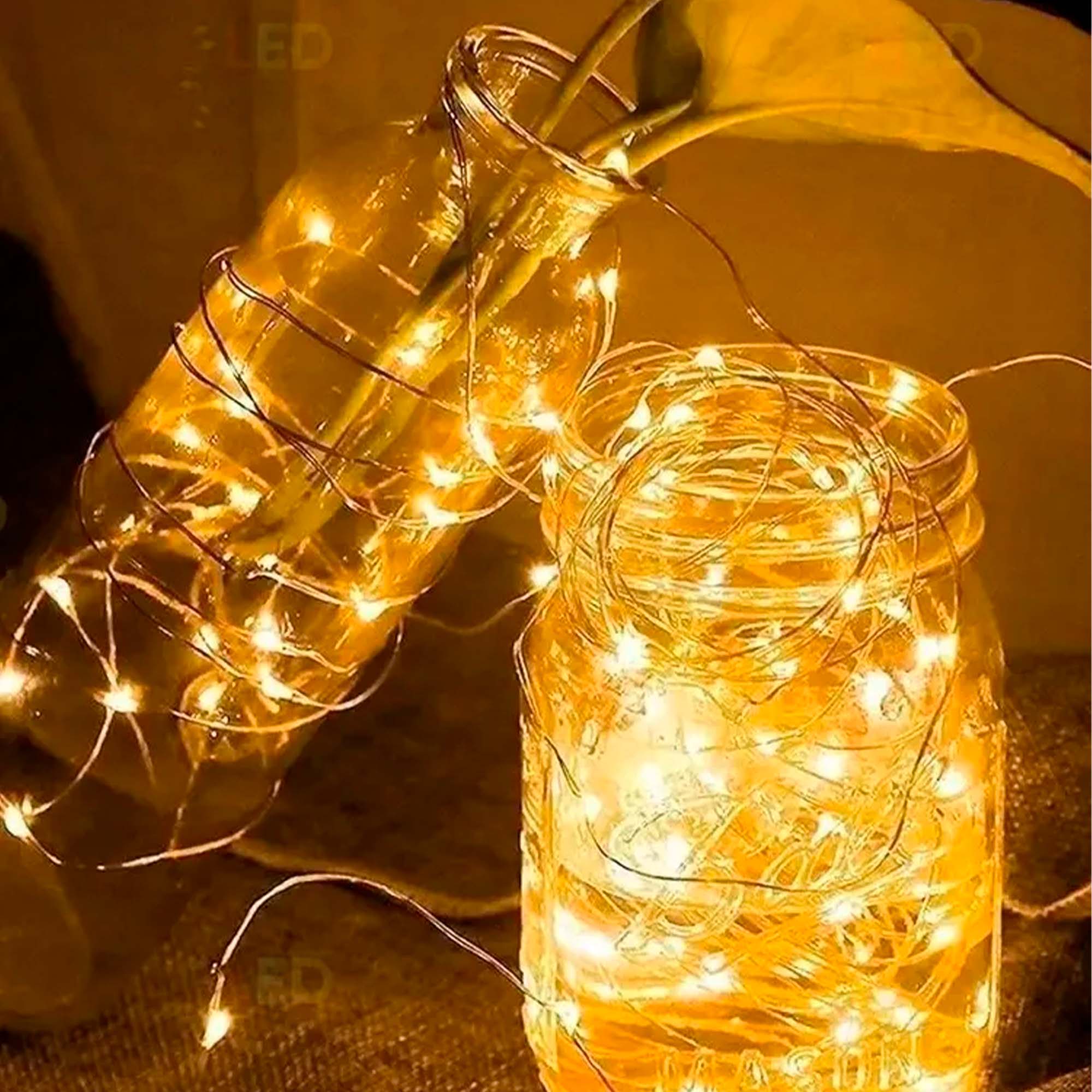 Гирлянда уличная "Роса" 30м, свечение желтое теплое РД18256