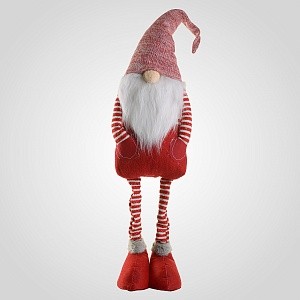 Гном декоративный новогодний  80 см, на телескопических ногах 