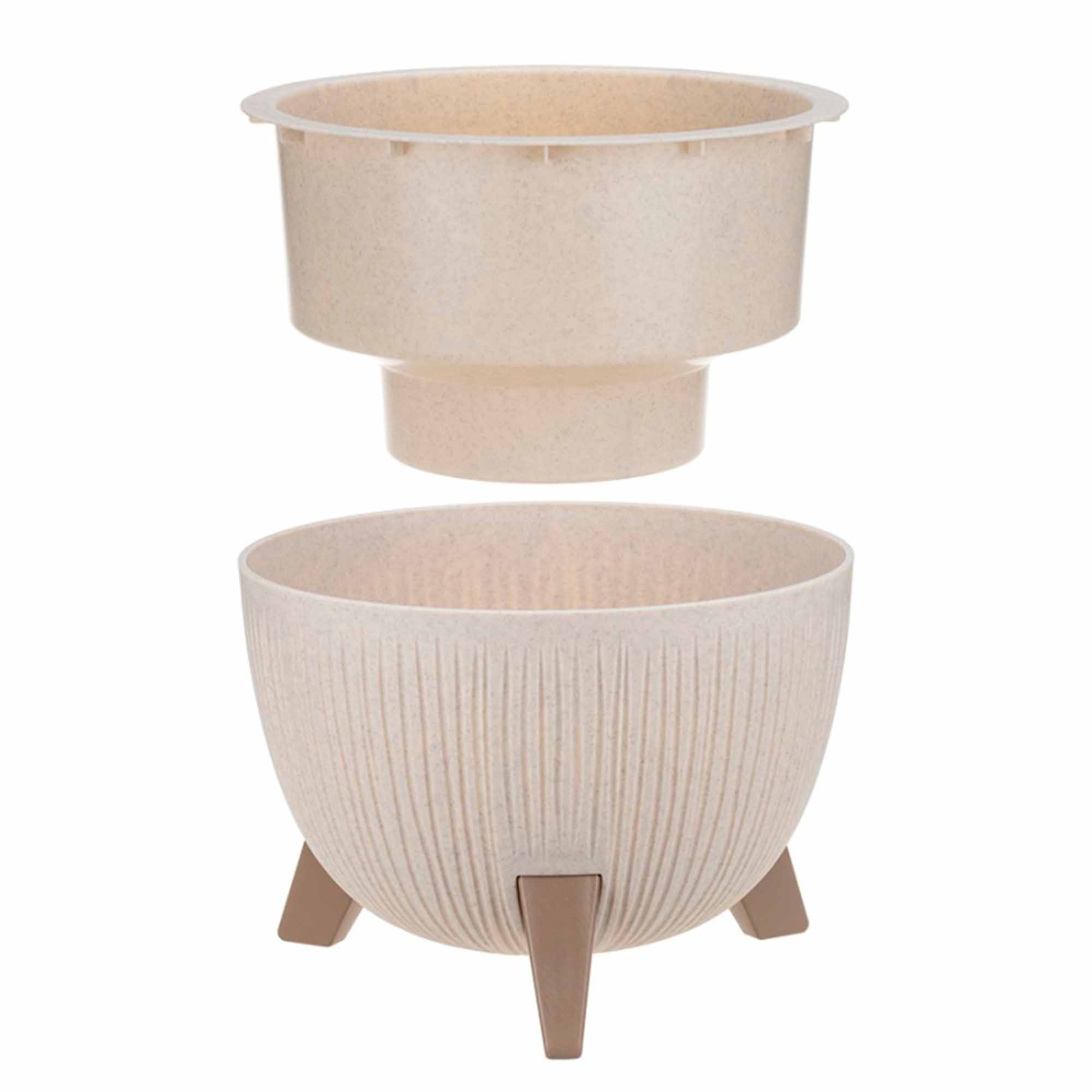 Кашпо ПЕТАЛИС D250мм 4,2л Беж.мрамор