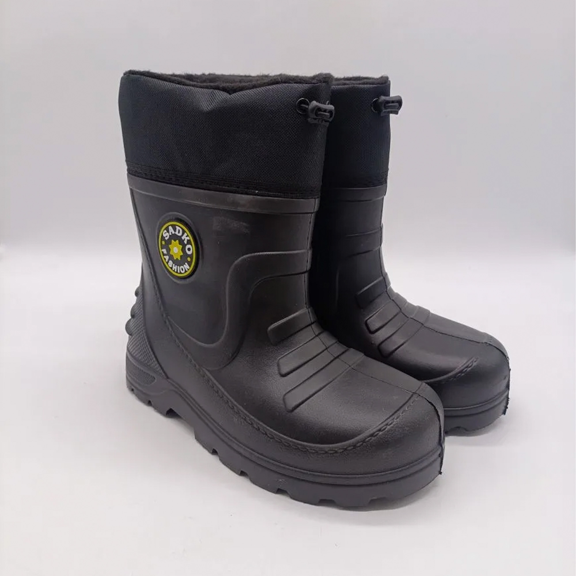 Сапоги цельнолитые мужские с утеплителем, цвет черный, размер 43