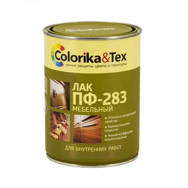 Лак ПФ-283 0,8л глянцевый "Colorika&Tex"  Лак ПФ-283 0,8л глянцевый "Colorika&Tex"