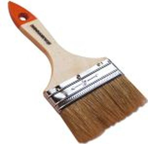 Кисть плоская 100мм "SANTOOL" ЛАЙТ 4 нат.щетина, дер. ручка