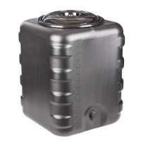 Бак 150л для летнего душа квадратный черный