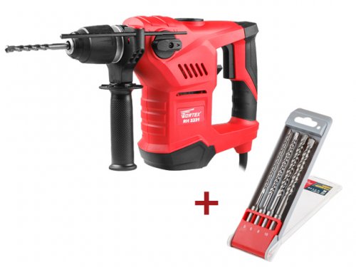 Перфоратор WORTEX RH 3231-1 в чем. + (2 зубила, 3 сверла)