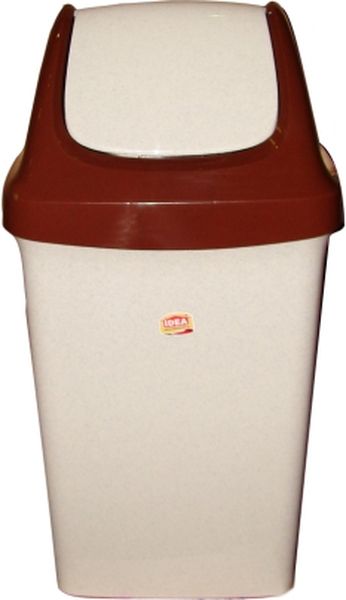 Контейнер для мусора 50л СВИНГ беж мрамор