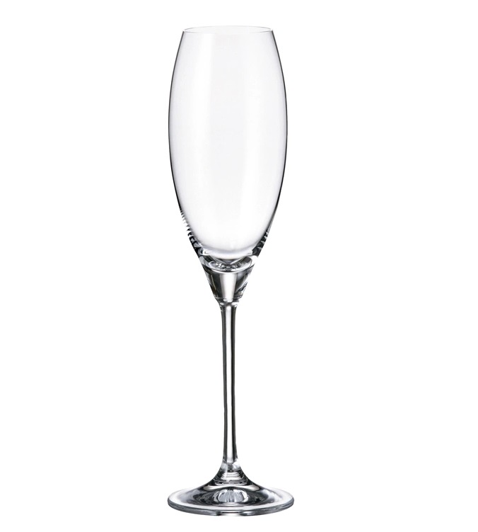 Бокал для шампанского 290мл 6шт Crystalite Bohemia Carduelis/Cecilia