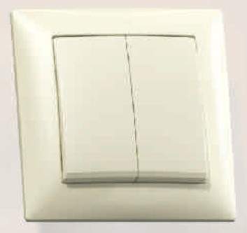 Выключатель СЕЛЕНА СУ 2 кл. 10 А сл. кость АБС-пластик С510-379 "с/к"