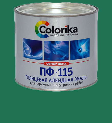 Эмаль ПФ-115 1,8кг зеленая "Colorika" 