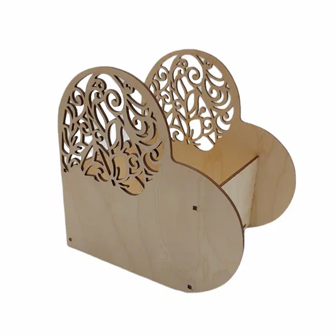 Кашпо 20х20х1,5см ДомВуд Сердце Экошпон Ф275