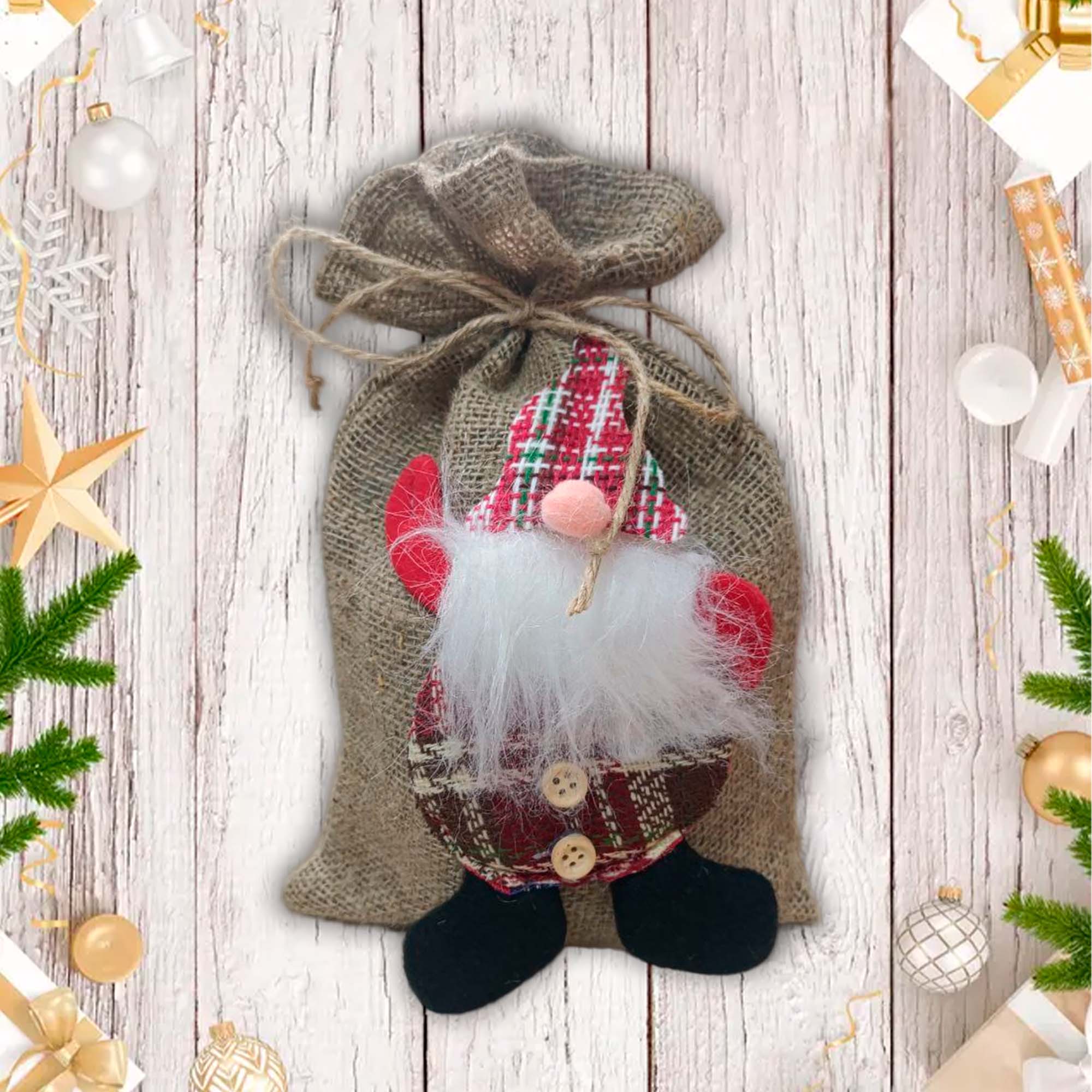 Мешочек новогодний 21*28 ДомВелл  Мешочек новогодний 21*28 ДомВелл