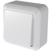 Выключатель ОПТИМА ОУ 1 кл. 10 А бел. изол. пластина, АБС-пластик А110-377