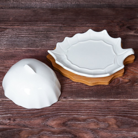 Масленка JK-360 на деревянной подставке