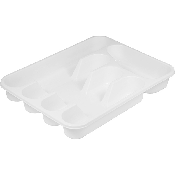 Лоток для столовых приборов 33,5x4,8x26см белый