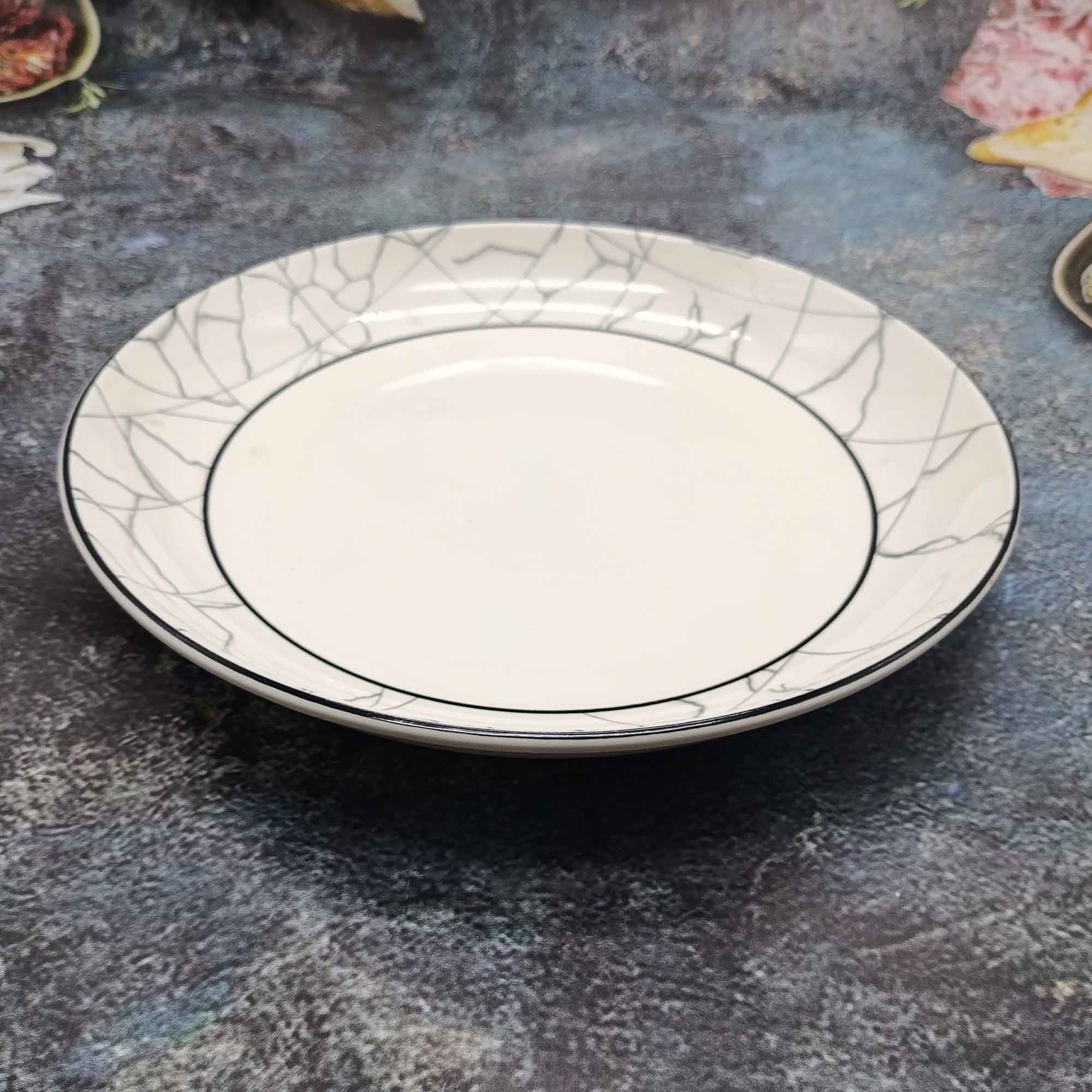 Тарелка 250мм круглая, с узором РД84687 мрамор