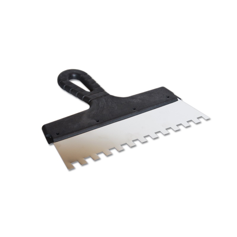 Шпатель 250мм фасадный зуб 10х10 нержавеющая сталь пластмассовая ручка