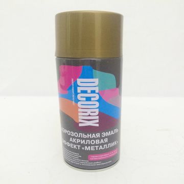 Эмаль аэроз. 520мл "металлик" золото DECORIX (M304 REDGOLD)
