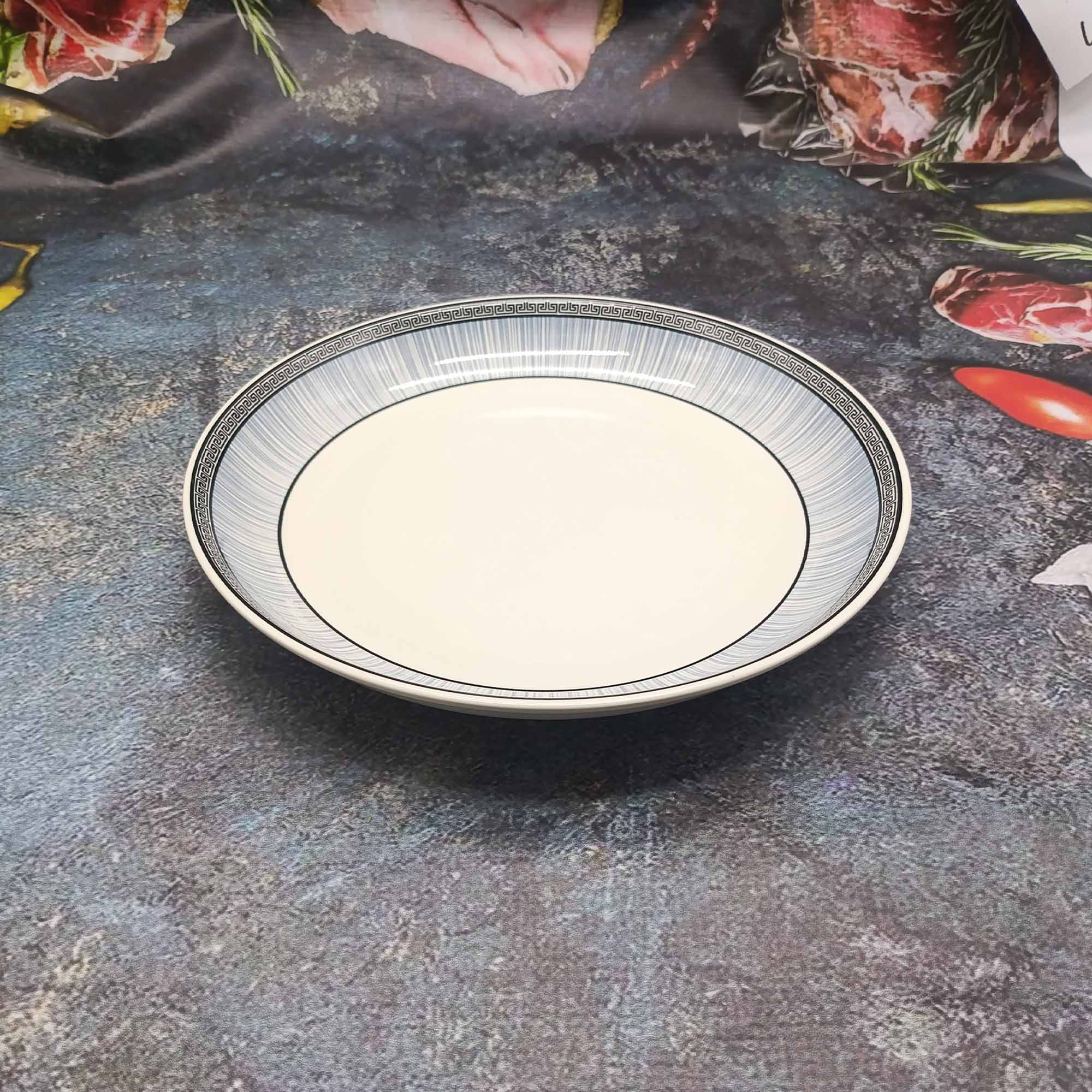 Тарелка 250мм круглая, с узором РД84755 водопад