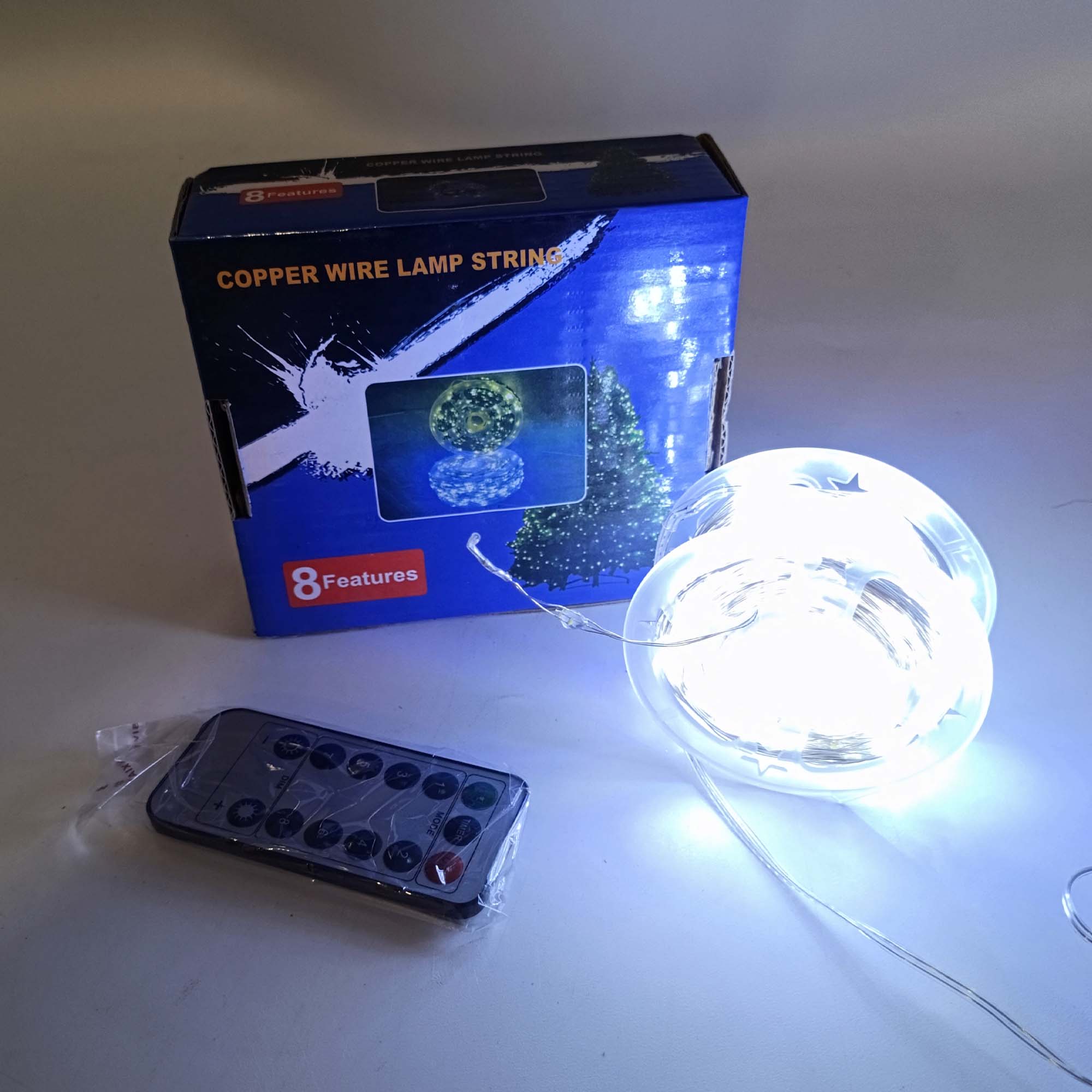 Гирлянда уличная "Роса" 50м, свечение белое холодное РД18263