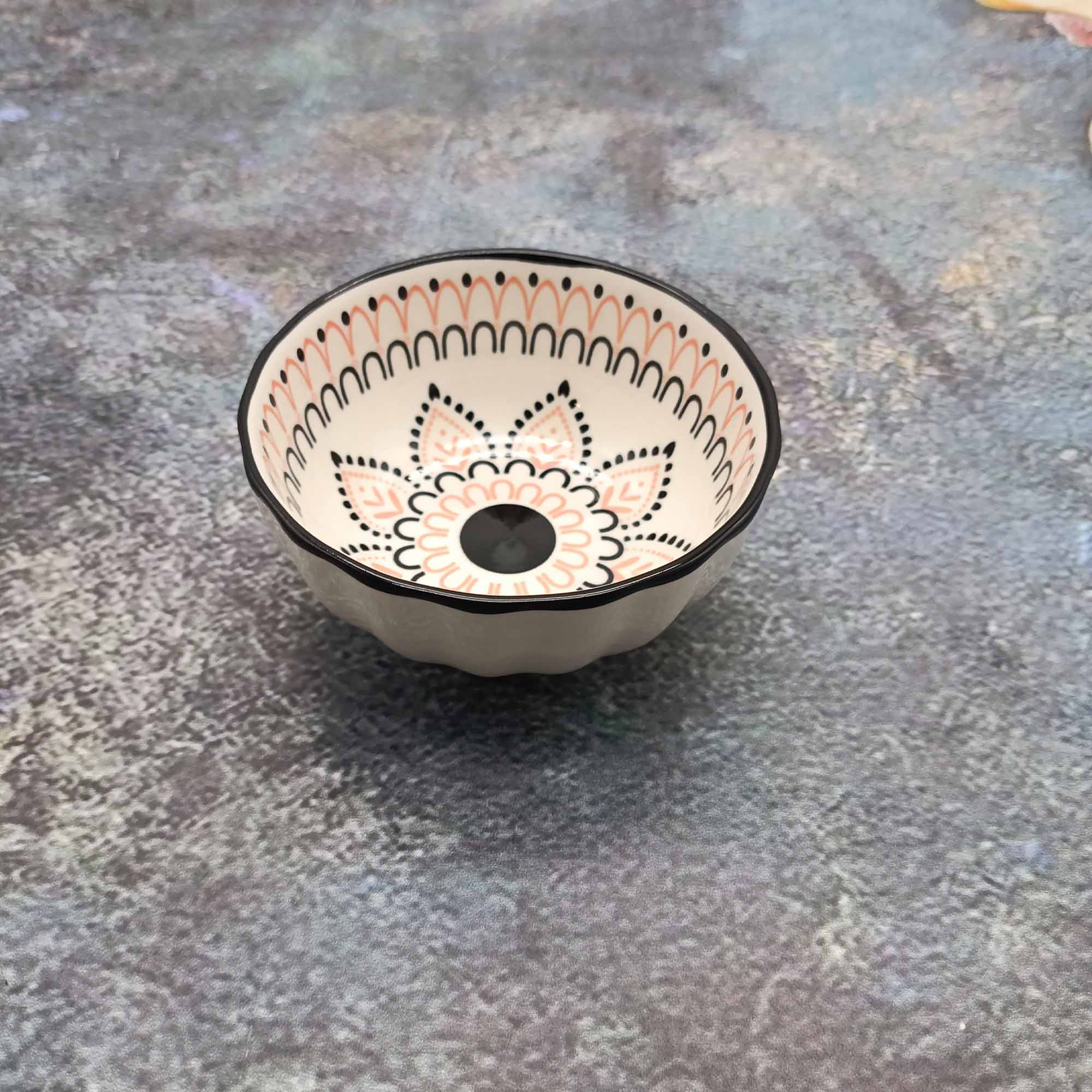 Салатник 9,5см круглый, с узором РД84472