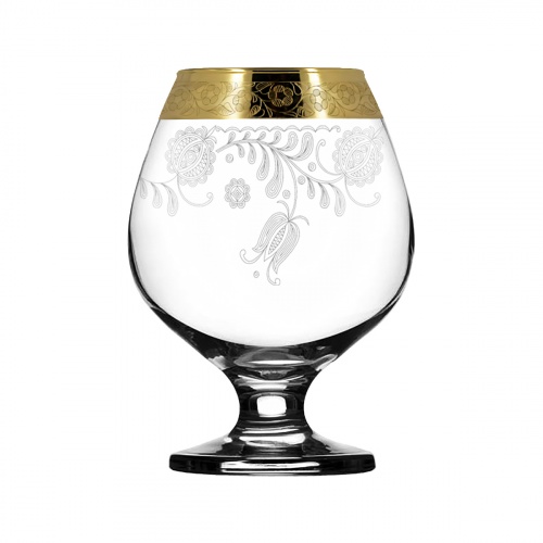 Бокал для бренди 400мл 6шт с узором "Нежность"