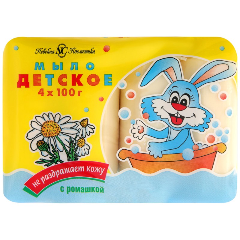 Мыло туалетное 100гх4 ДЕТСКОЕ НК Ромашка 