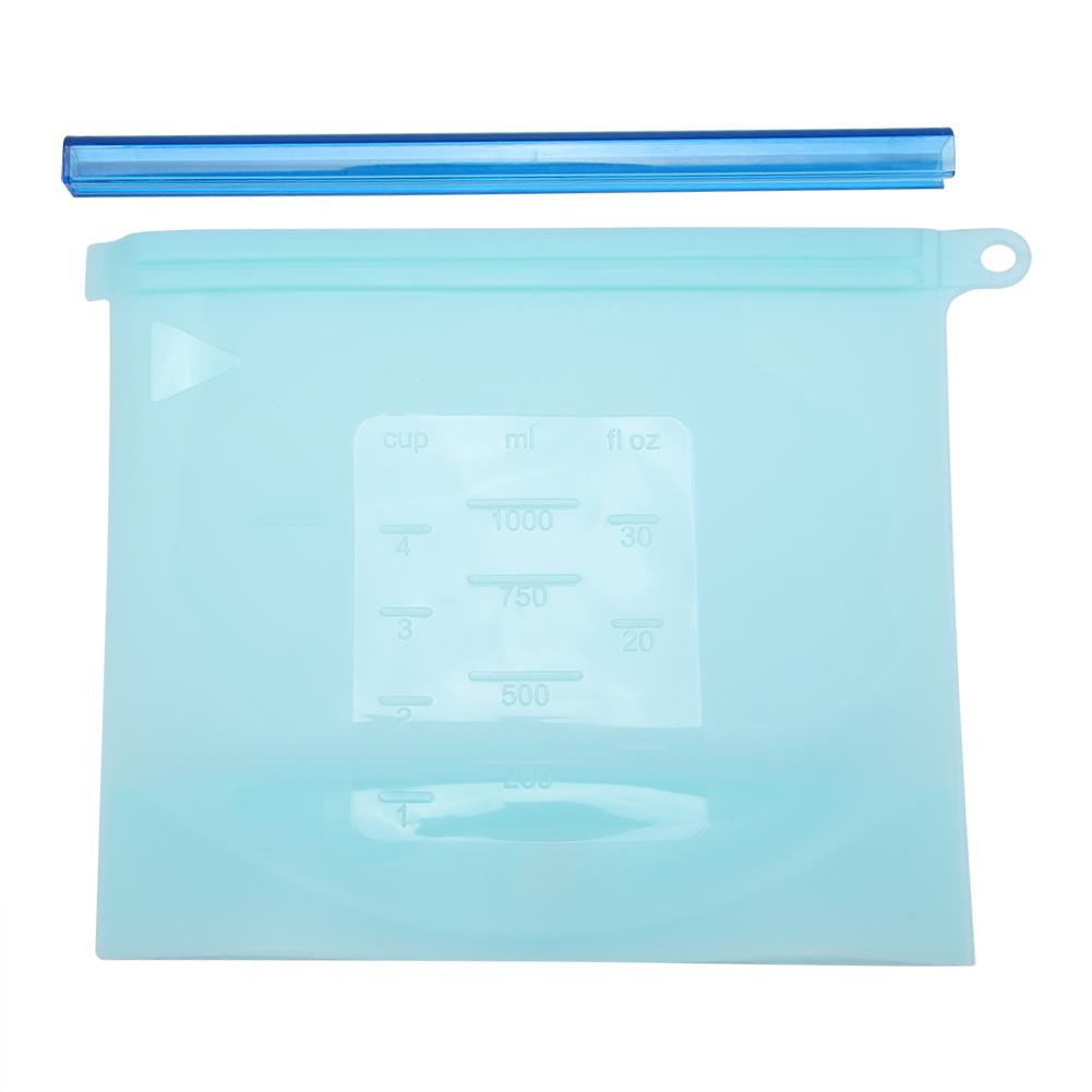 Пакет силиконовый 1000мл с застёжкой ZIP-LOCK для продуктов