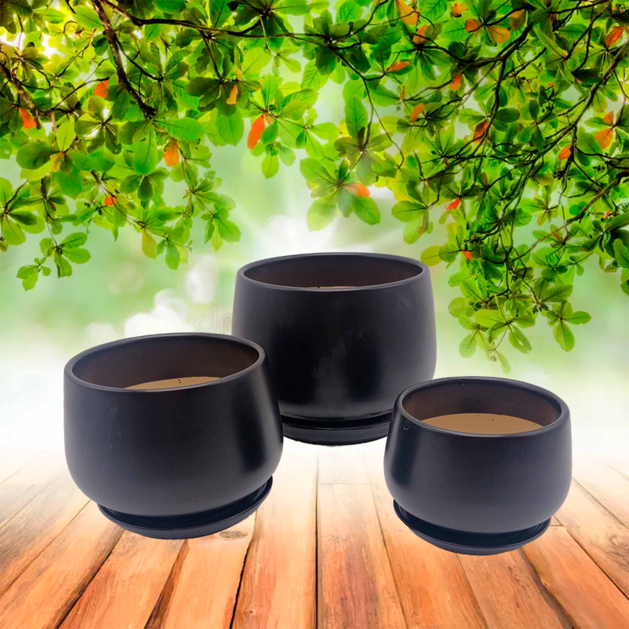 Набор горшков для цветов 3шт 0,8л; 1,5л; 3,2л РД85837