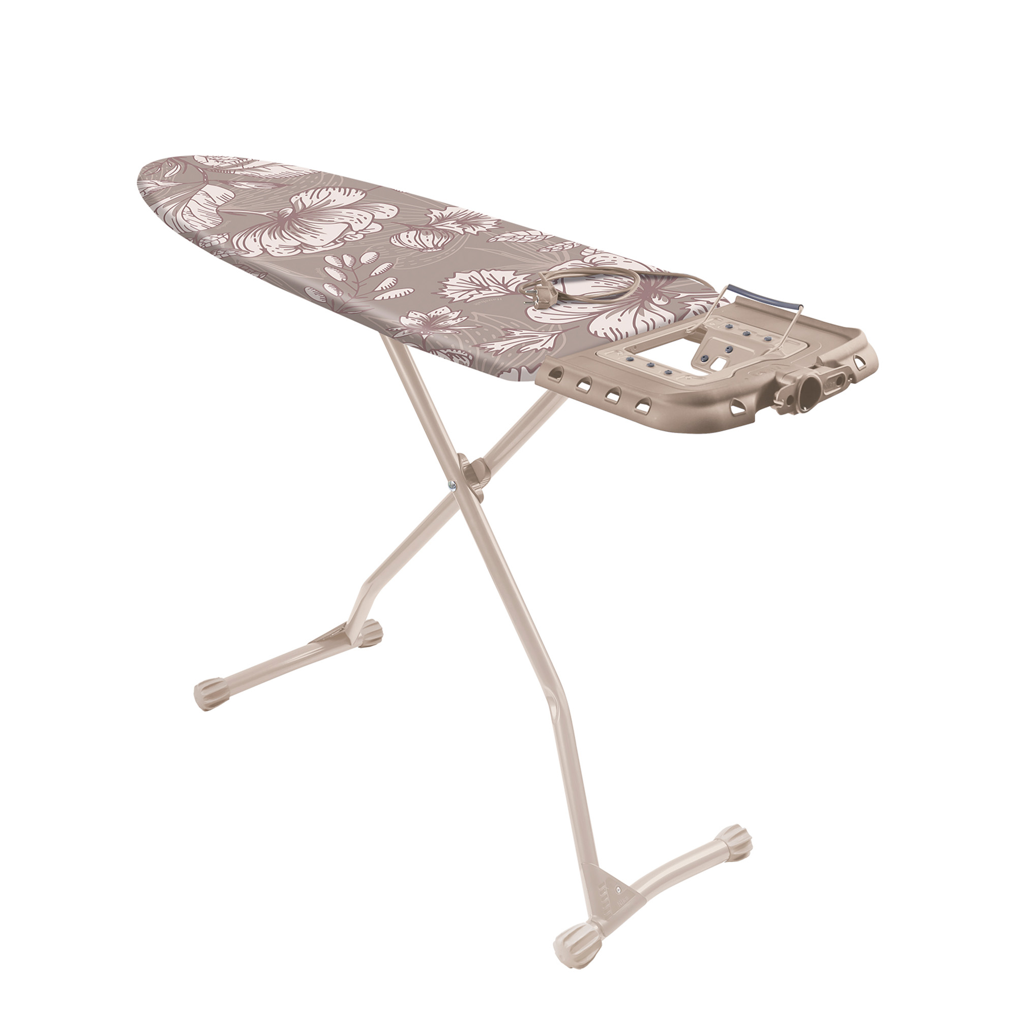 Доска гладильная Верона-light (ВЛ/ЦБЖ цветы на бежевом)