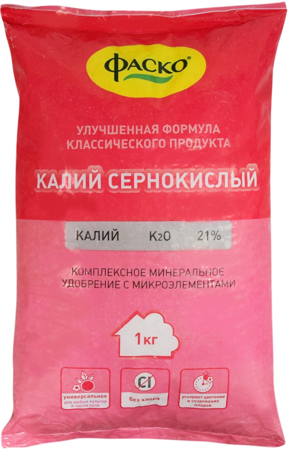 Удобрение 1кг сухое Фаско Калий сернокислый (на основе) минеральное