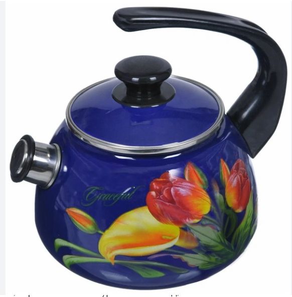 Чайник 2,0л со свистком синий Керчь