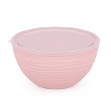 Чаша 4,0л "Оазис" с крышкой розовый