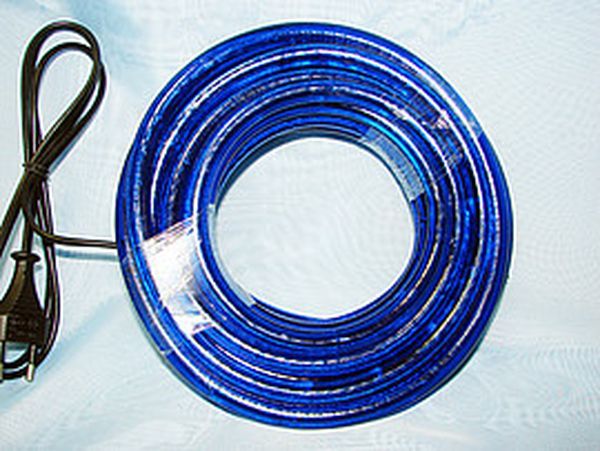 Гирлянда "Дюралайт"  6м, постоянное свечение, свечение синее