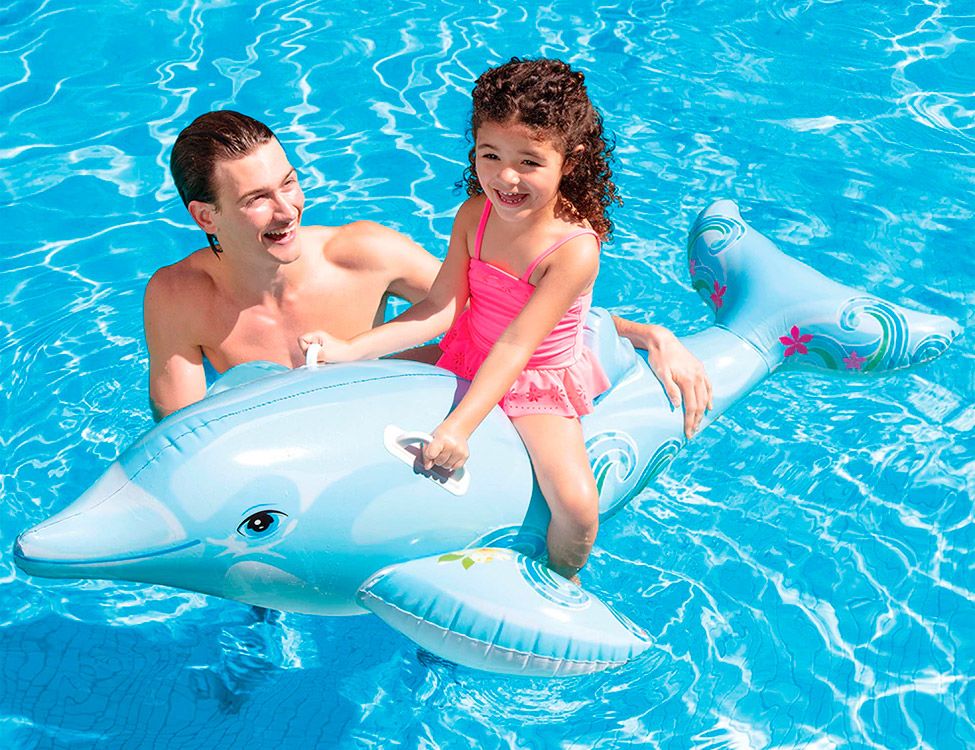 Игрушка-наездник надувная175х66см "Дельфин" до 40кг, от 3 лет, уп.6