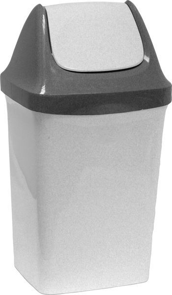 Контейнер для мусора 9л Свинг мрамор