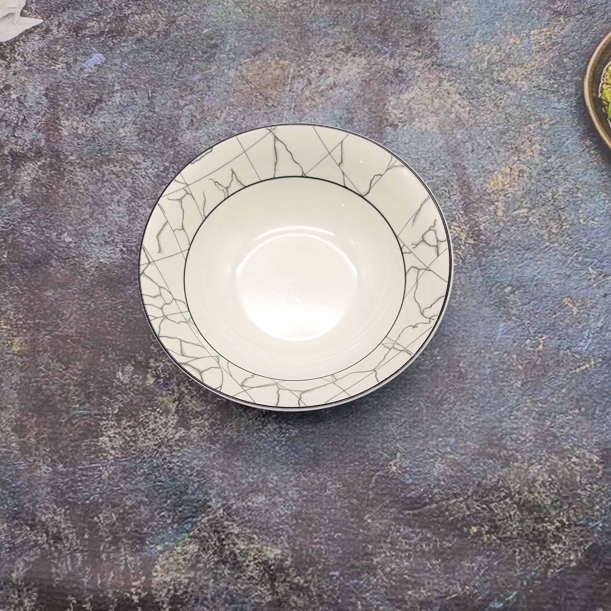 Миска 17,5см круглая, с узором РД84632 мрамор