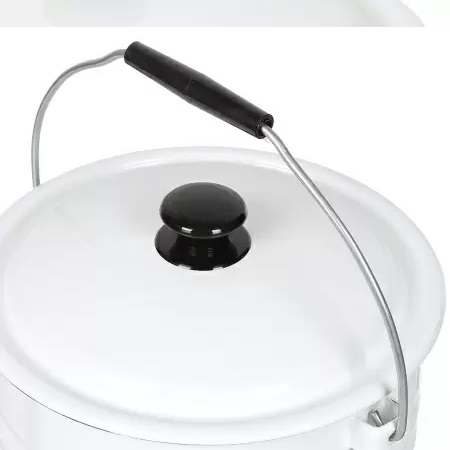 Ведро 12л с крышкой белое Без декора