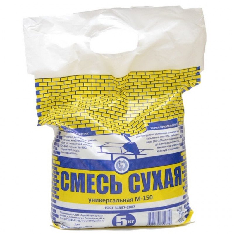 Смесь строит. М150 цемент/песок 3кг В.