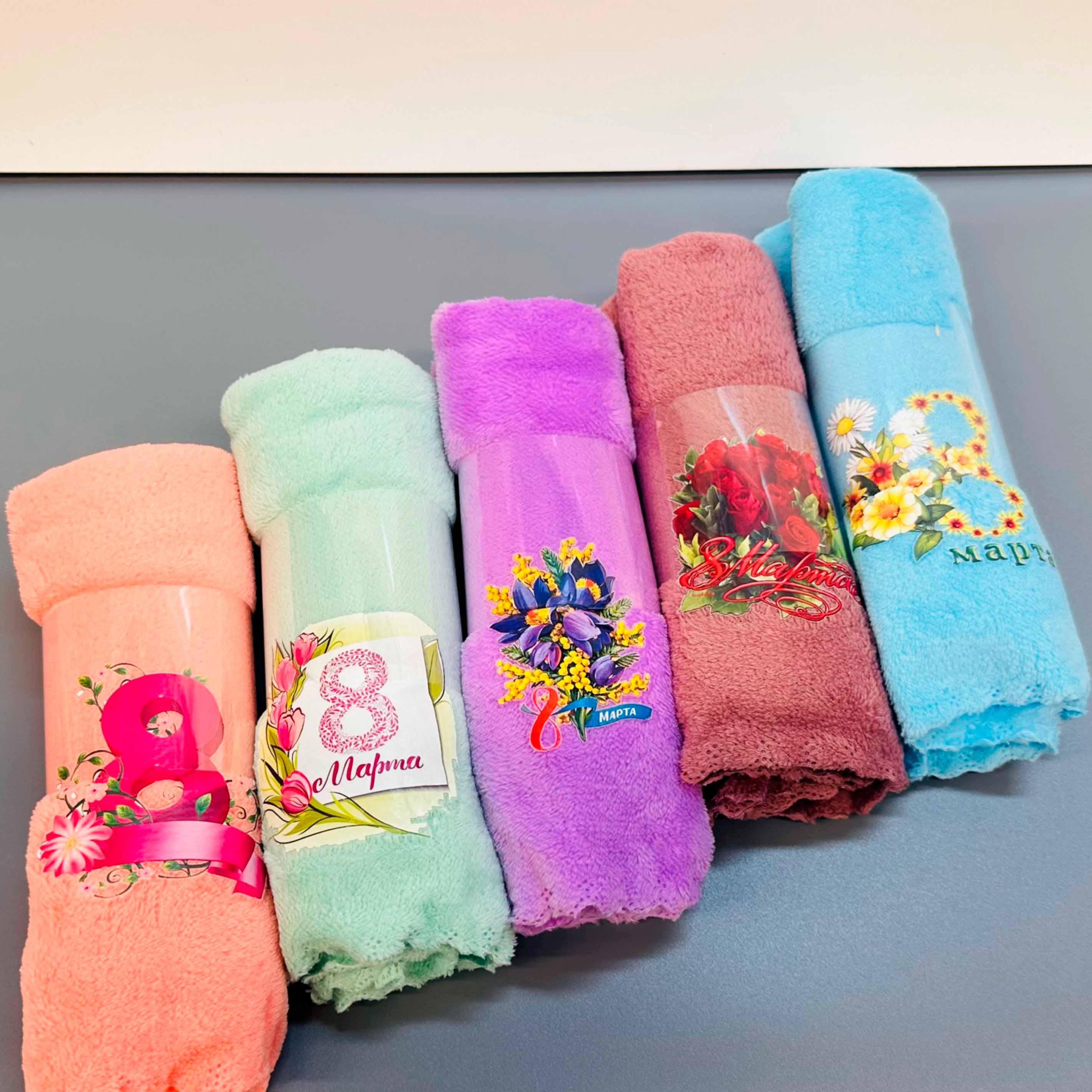 Полотенце 35х75 8 Марта, микрофибра