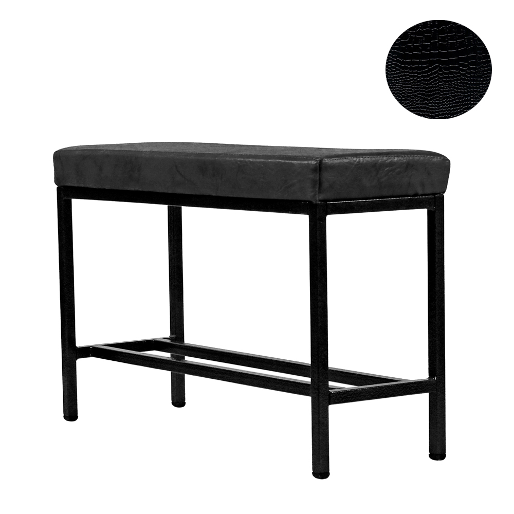 Банкетка Лофт черный крокодил ио на черном