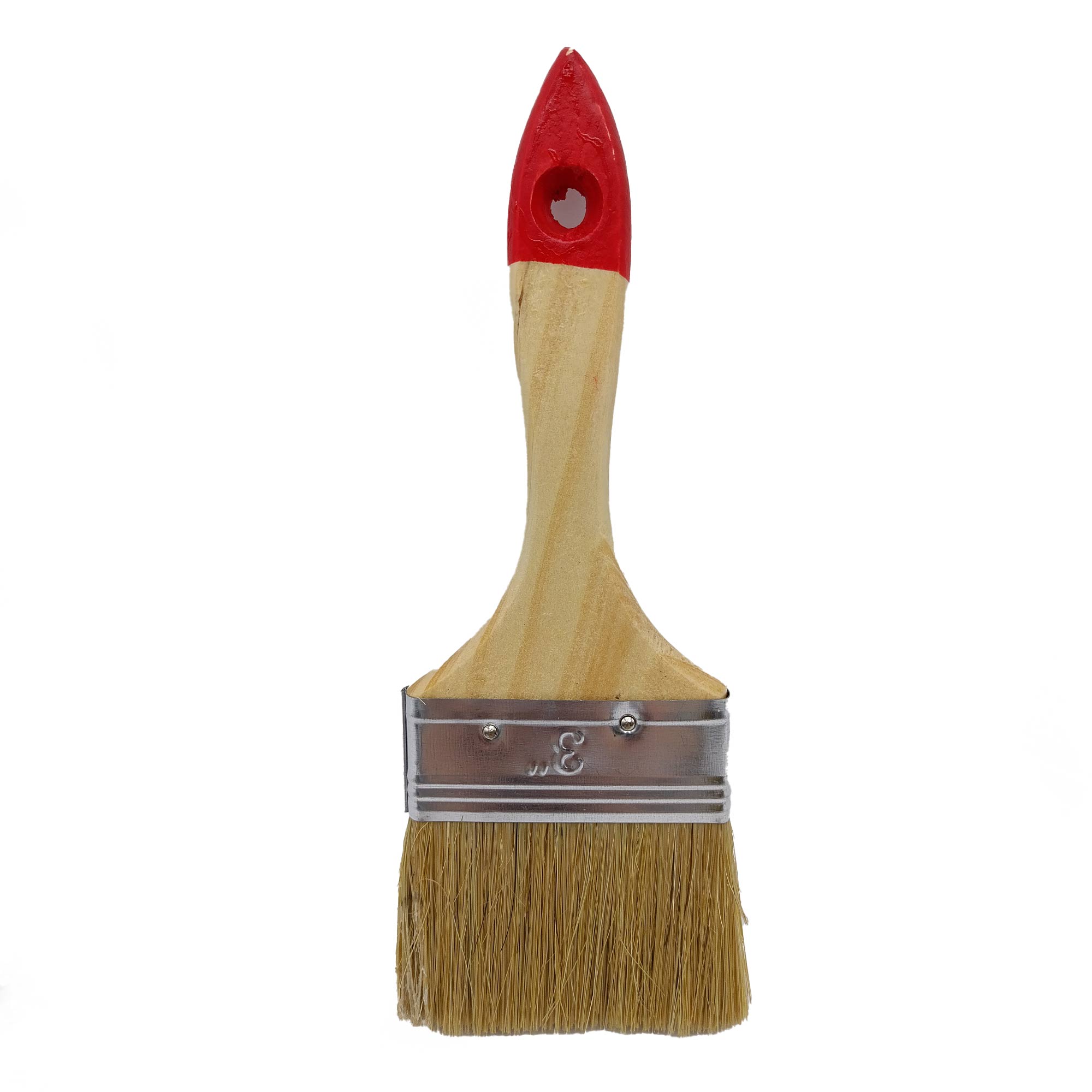 Кисть плоская 75мм 3" "Стандарт" натуральная щетина, деревянная ручка РД71397