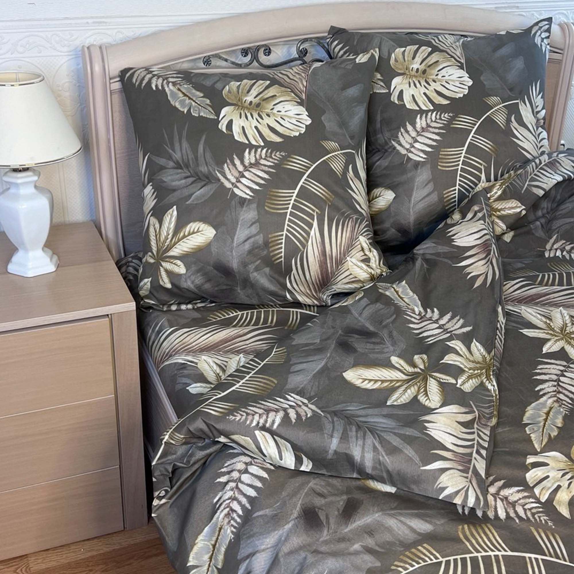 Комплект постельного белья 1,5 (70*70) ДомВелл Удачный полисатин-70 2963/9 Тропический микс