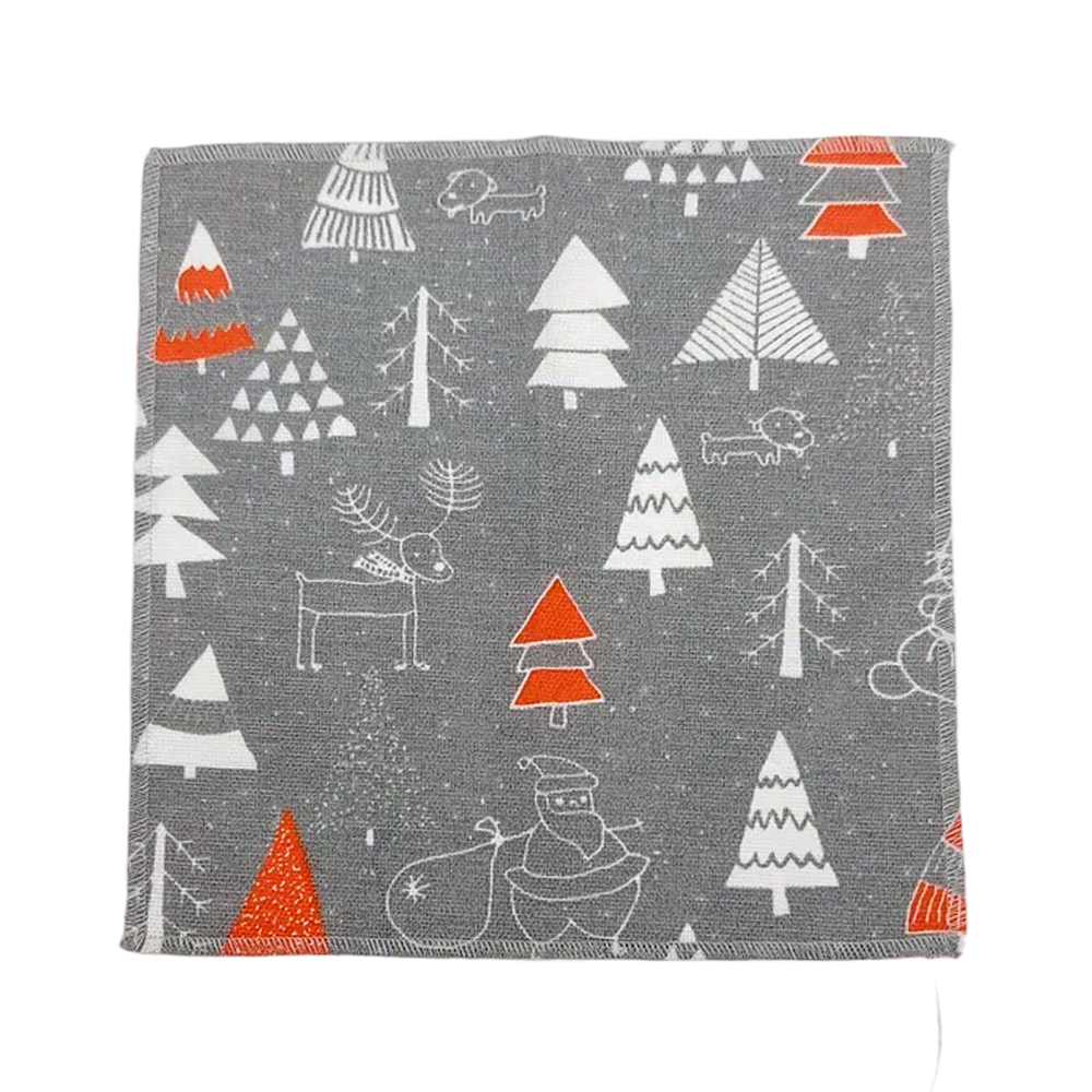 Салфетка из рогожки 30*30 ДомВелл 7376/1 Новогодний хоровод