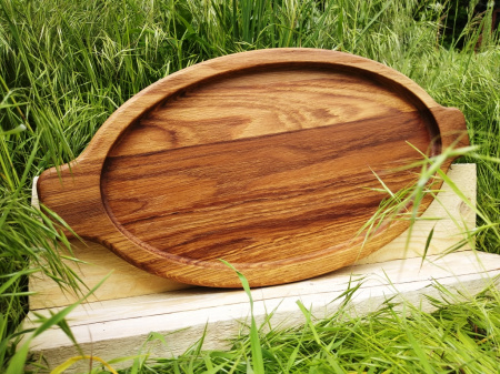 Доска для подачи овальная  40х20х2см ДомВуд Дуб Д80