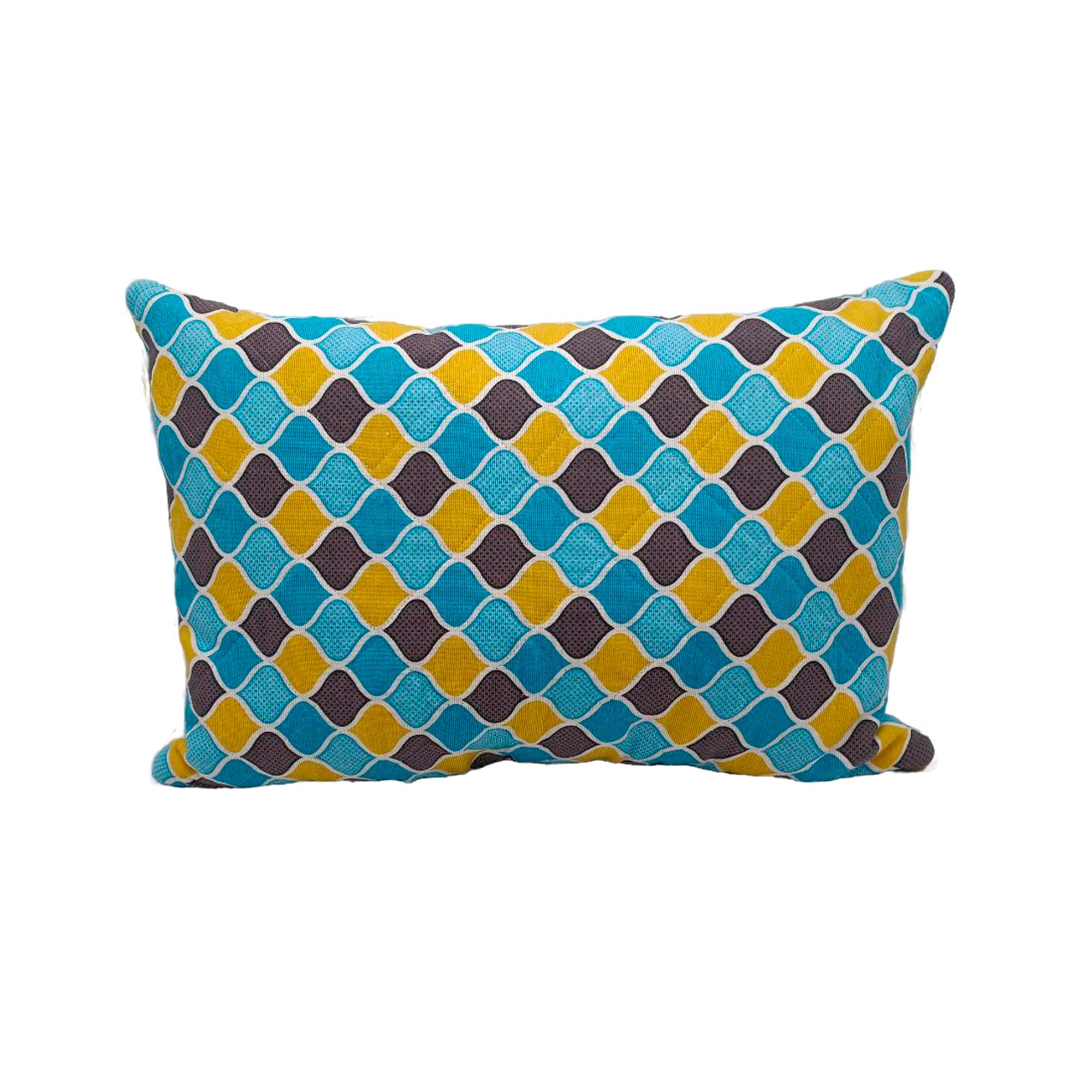 Подушка декоративная 40х60 стеганная Калейдоскоп ДомВелл Орнамент 565/1